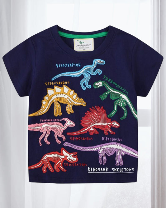 Leuchtendes Kinder-T-Shirt mit Dinosaurier-Aufdruck