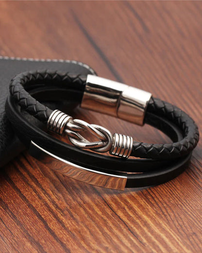 Men's bracelet made of braided leather