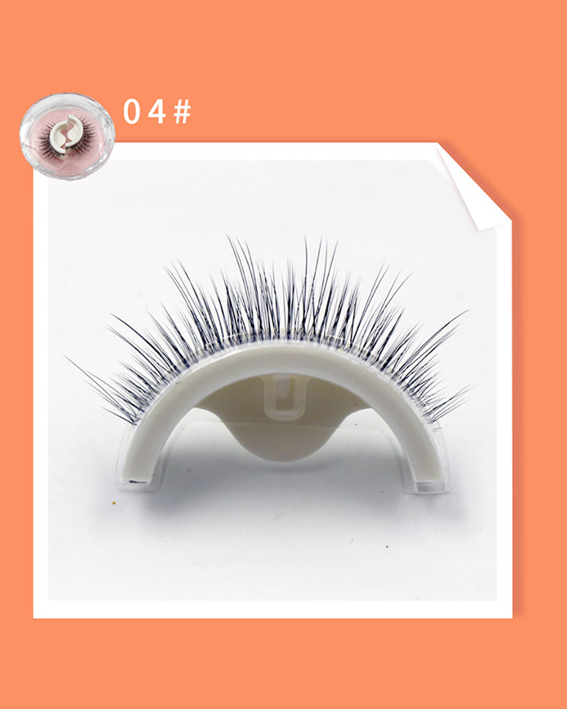 Reusable self-adhesive eyelashes