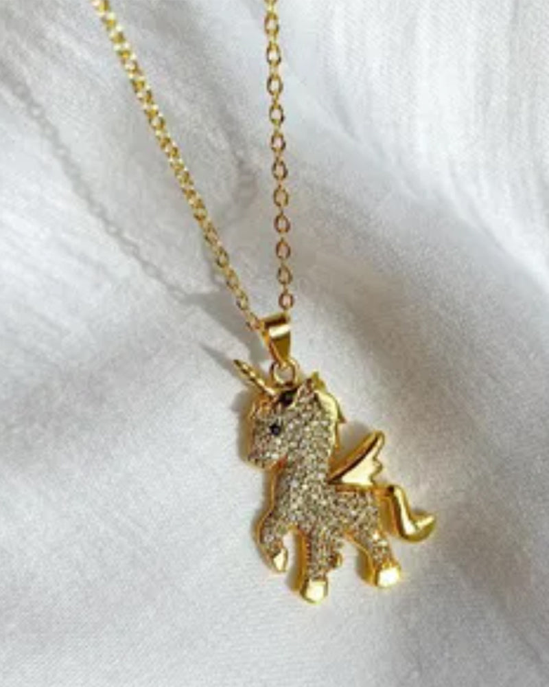 Angel pony pendant necklace