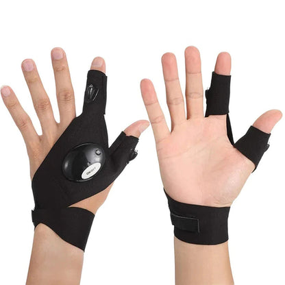 LED gloves with waterproof lights