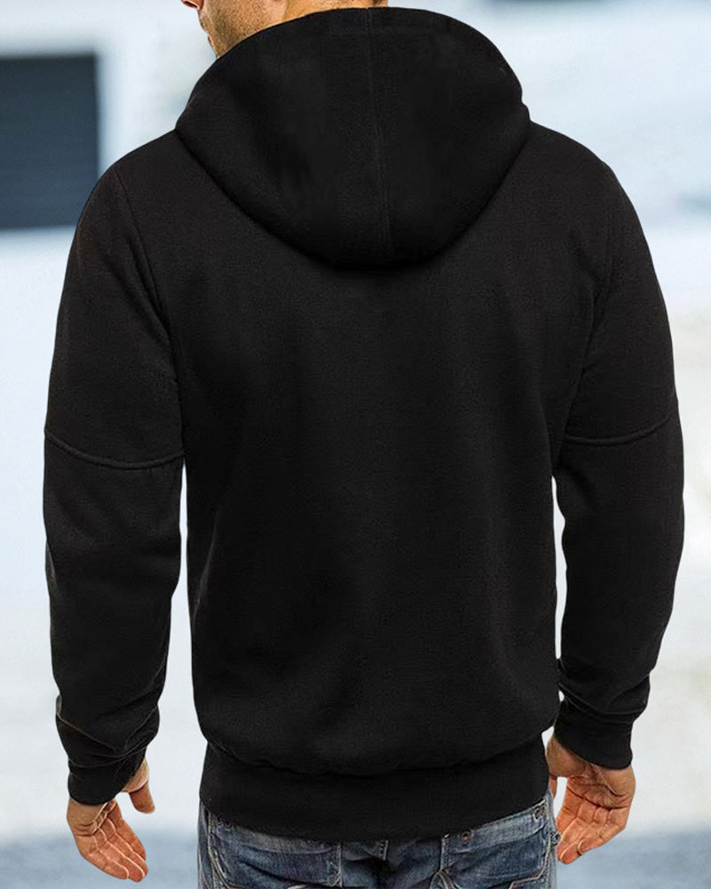 Simple hooded jacket