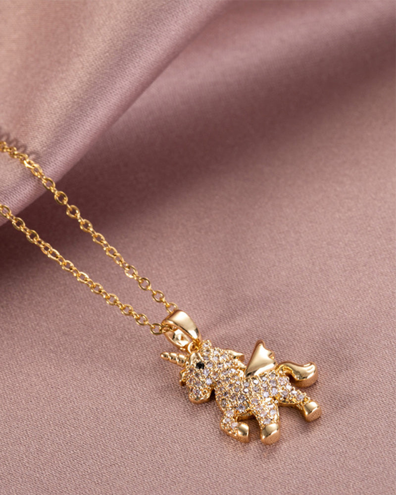 Angel pony pendant necklace