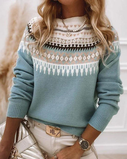 Long-sleeved sweater with print