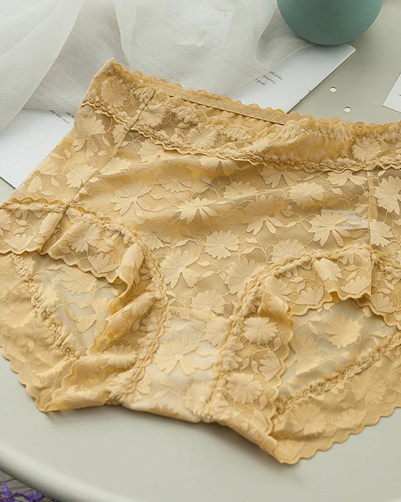 High waist lace panties