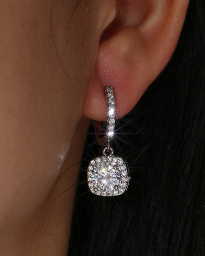 All-match cubic zirconia earrings