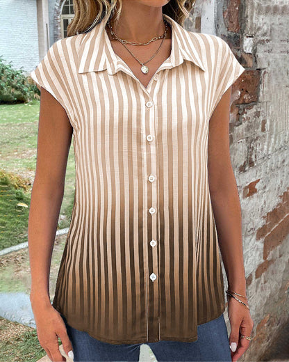 Blouse with a striped pattern and buttons