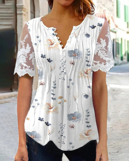 Short sleeve t-shirt with floral print