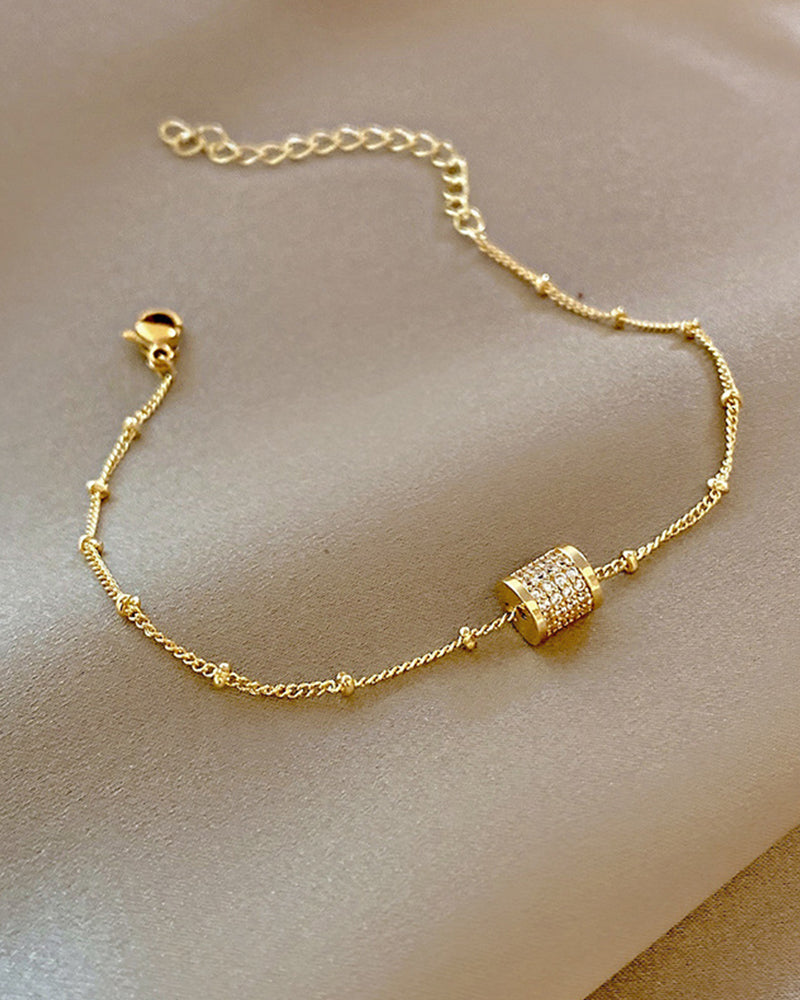 Metal chain pearl bracelet