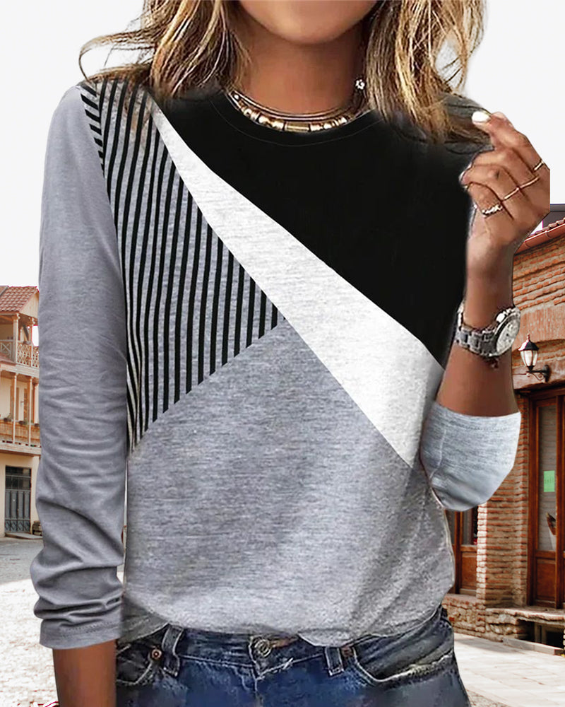 Geometric top for autumn and winter