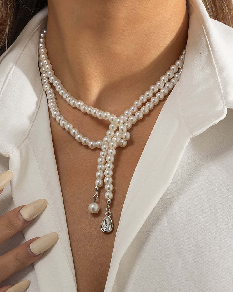 Vintage Pearl Drop Necklace