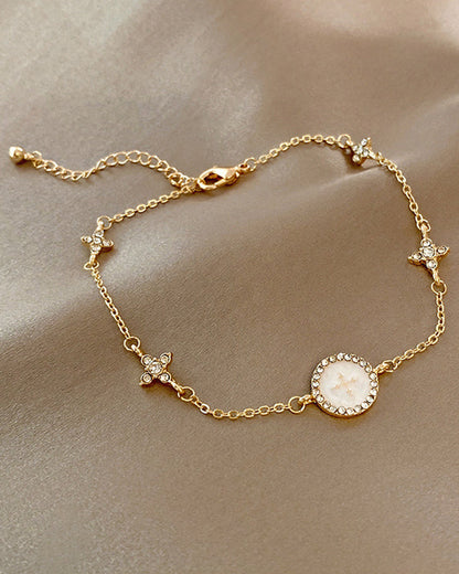 Metal chain pearl bracelet