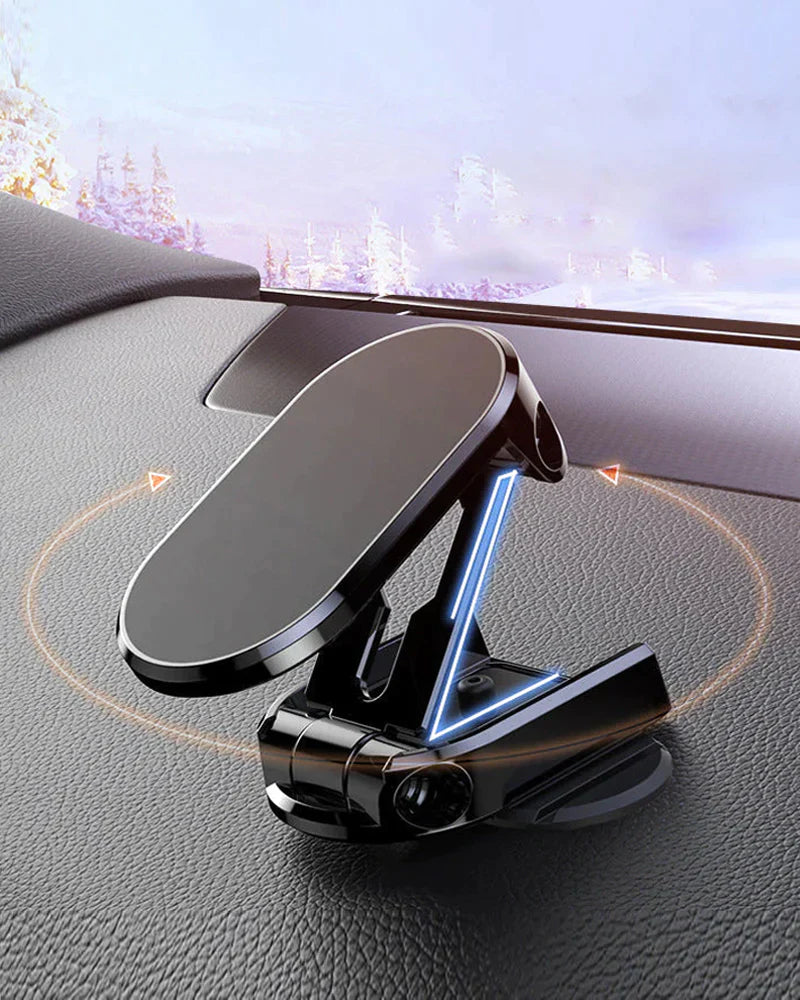 Foldable metal car phone holder