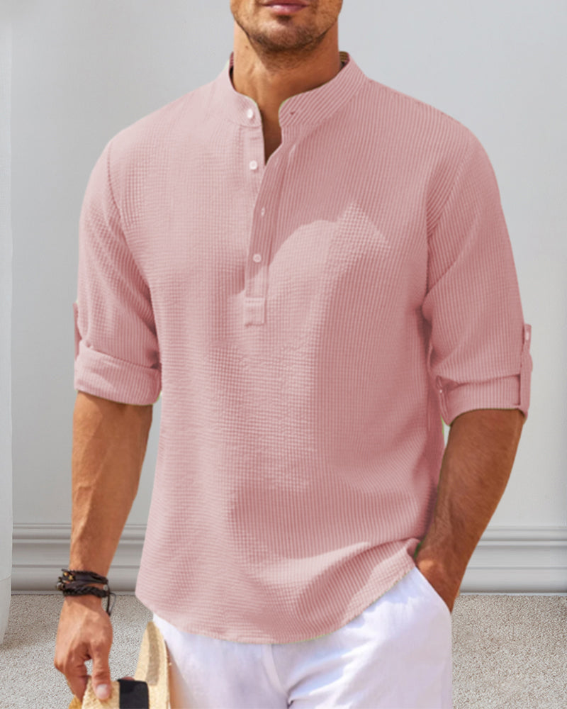 Solid color casual shirt for men