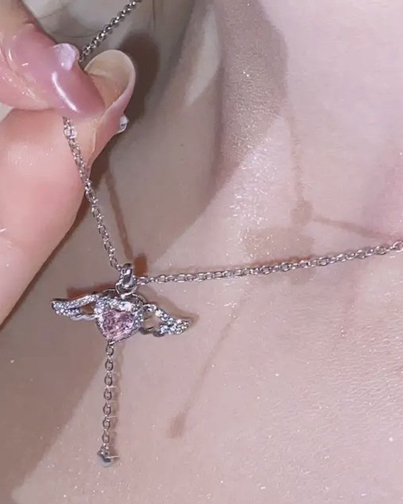 Angel wing clavicle chain
