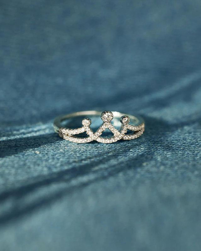 Crown diamond full eternity ring