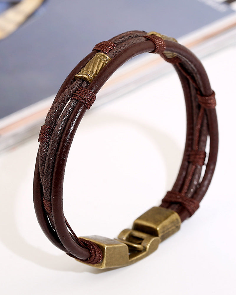 Vintage fashion leather bracelet