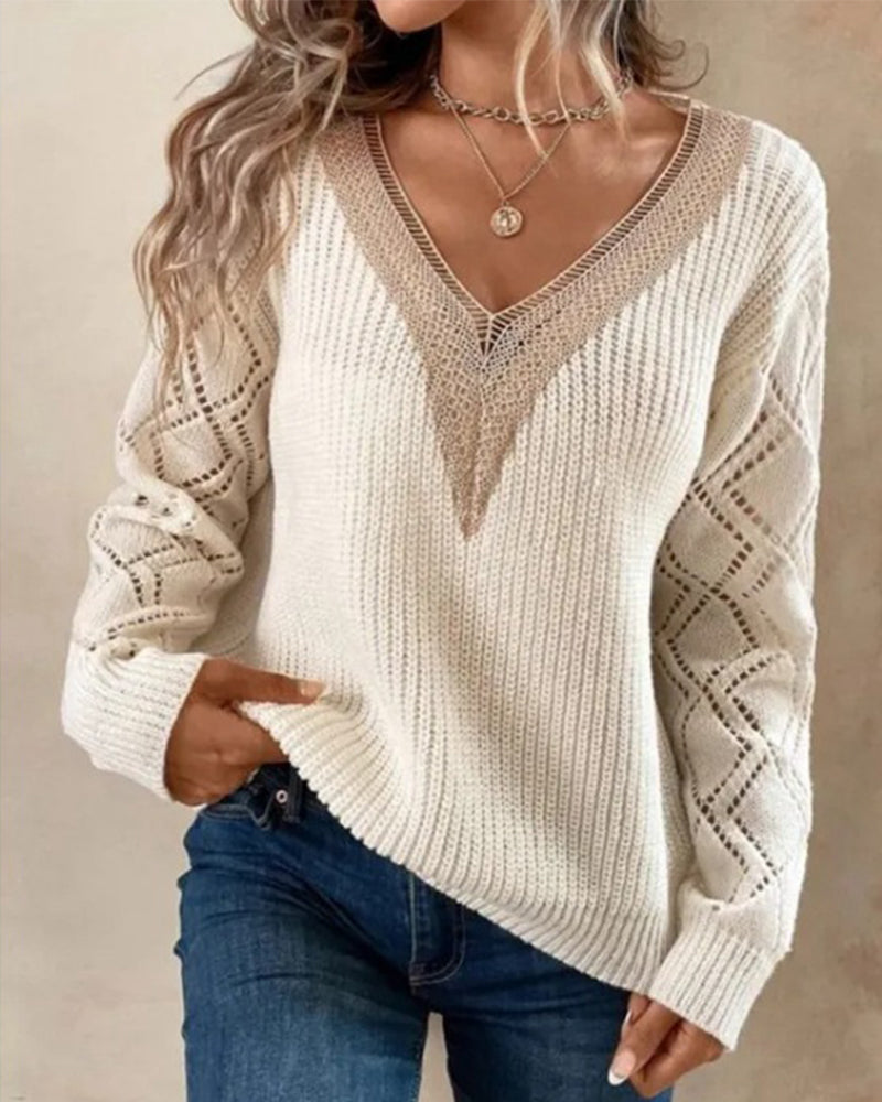 Elegant V-neck sweater