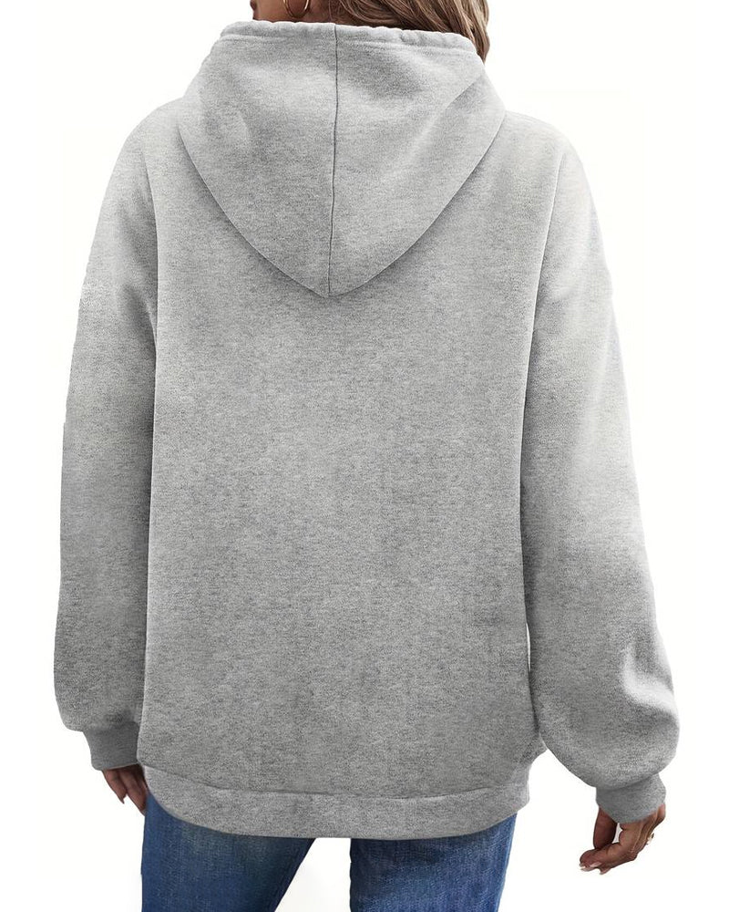Sweatshirt with hood and pockets