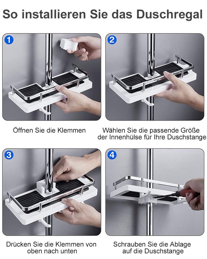 Multifunctional shower caddy on a stand