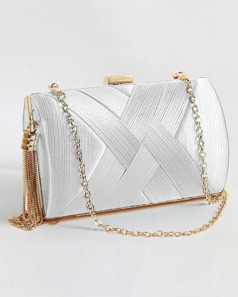 Evening bags with tassels, clutch purses