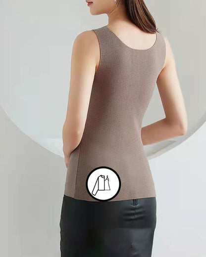 Thermal vest with integrated bra