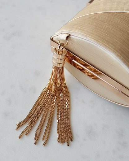 Evening bags with tassels, clutch purses