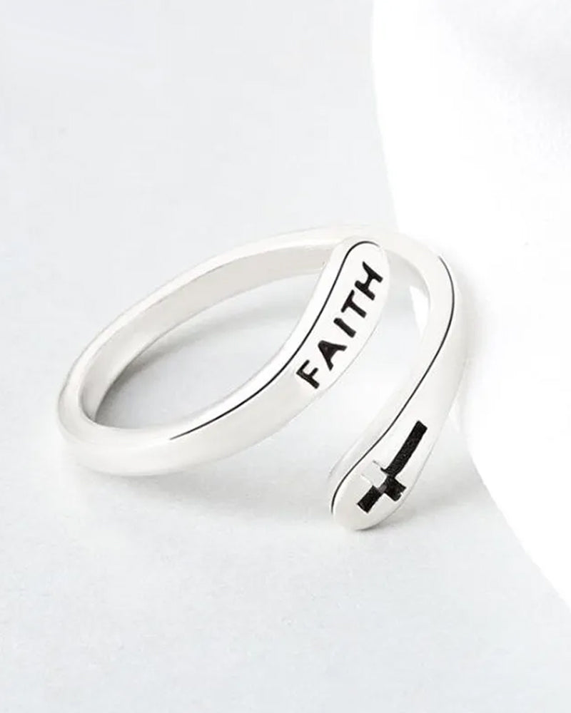 Personalized ring with cross