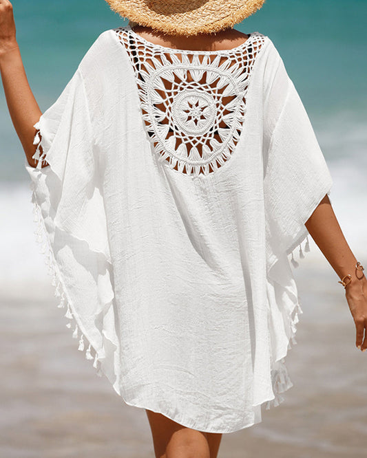 Beach cover with tassels