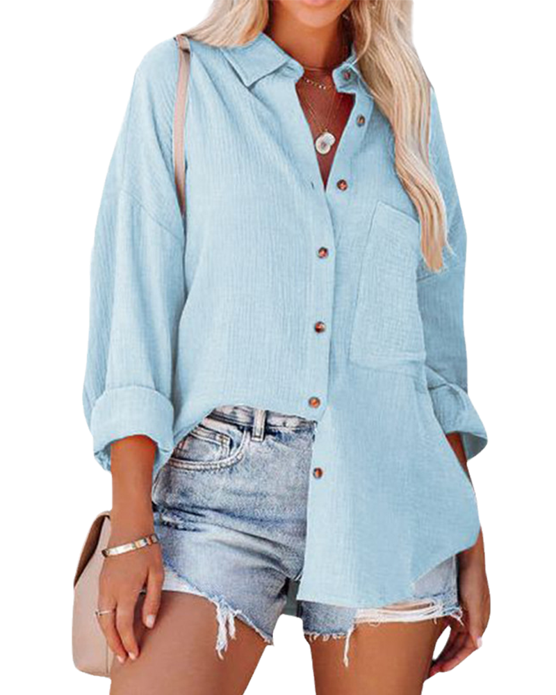 Long sleeve top with doll sleeves