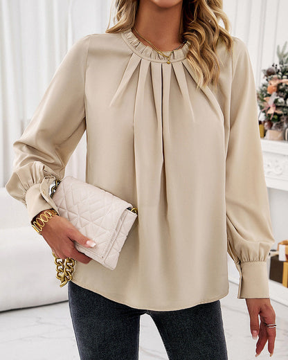 Elegant blouse with ruffles