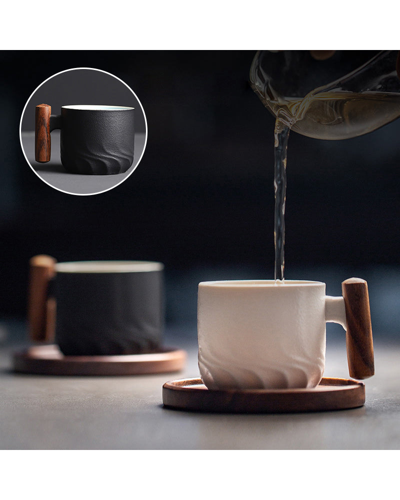 Handmade retro ceramic coffee mug