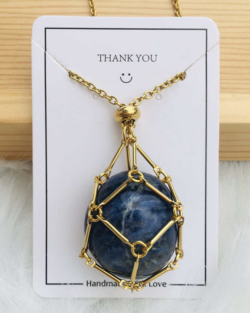 Shiny crystal stone necklace