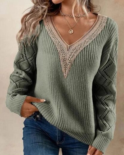 Elegant V-neck sweater