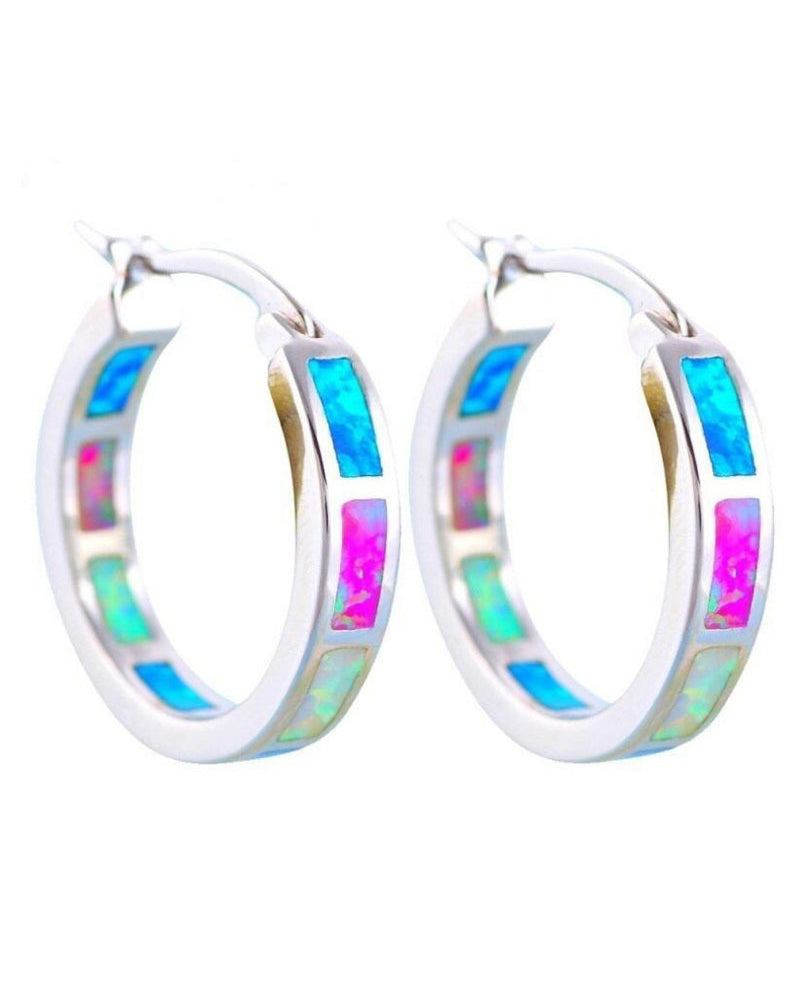 Colorful round earrings