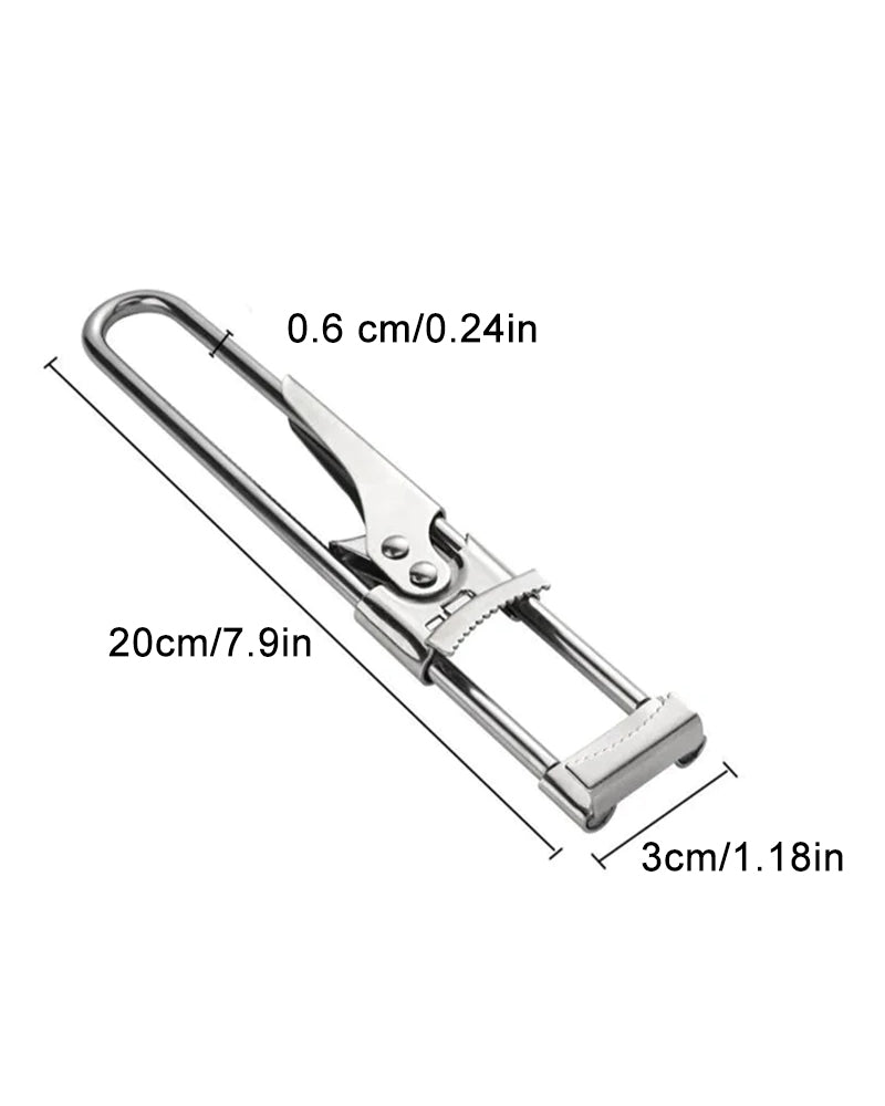 Adjustable stainless steel screw cap opener