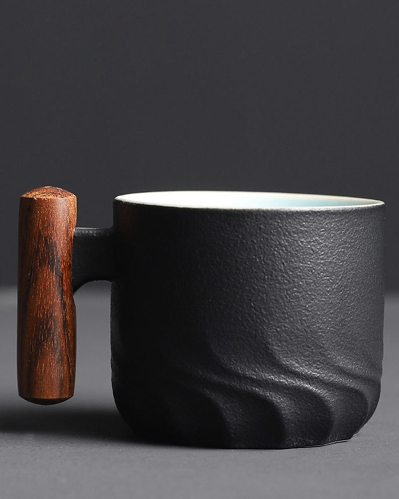 Handmade retro ceramic coffee mug