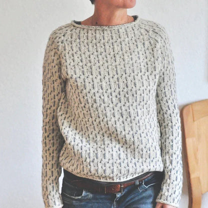Chic gray sweater with a turtleneck