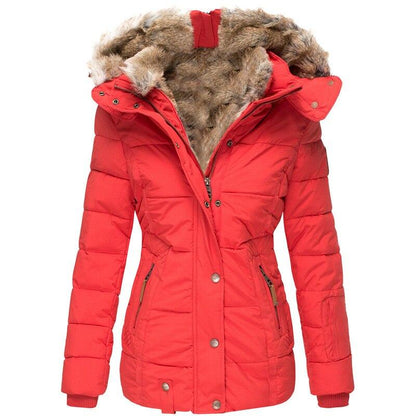 Stylishly lined winter coat