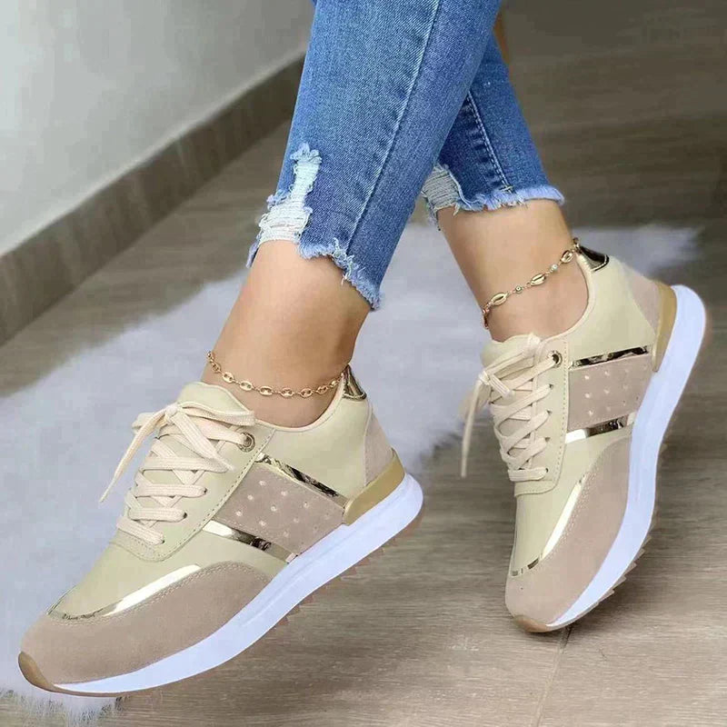 Cara gold sneakers 