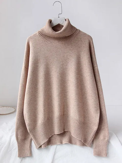 Women's thick plus size turtleneck sweaters
