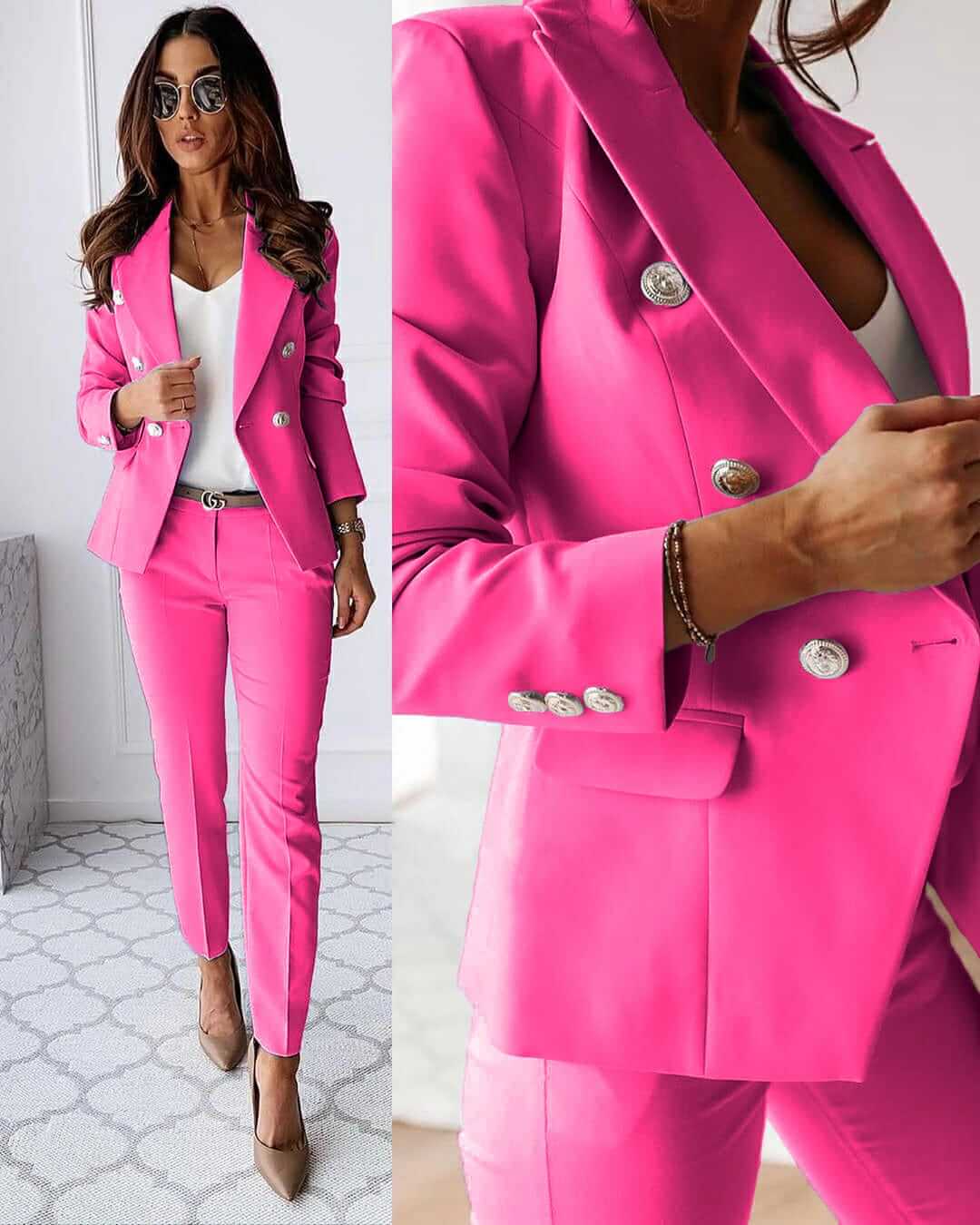 Elegant trouser suit with jacket &amp; trousers 