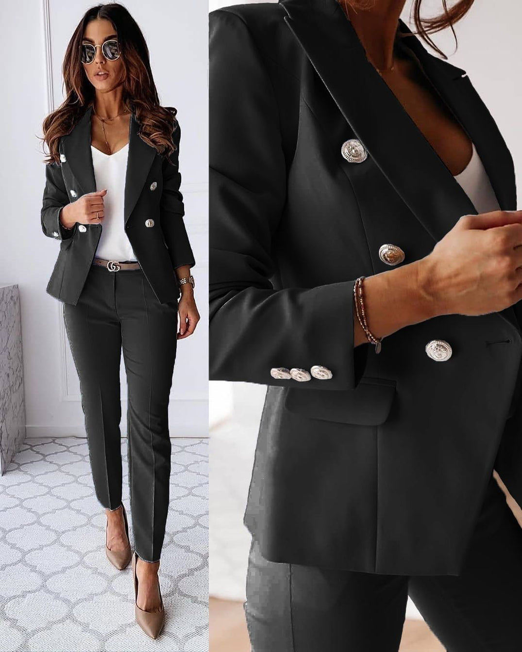Elegant trouser suit with jacket &amp; trousers 