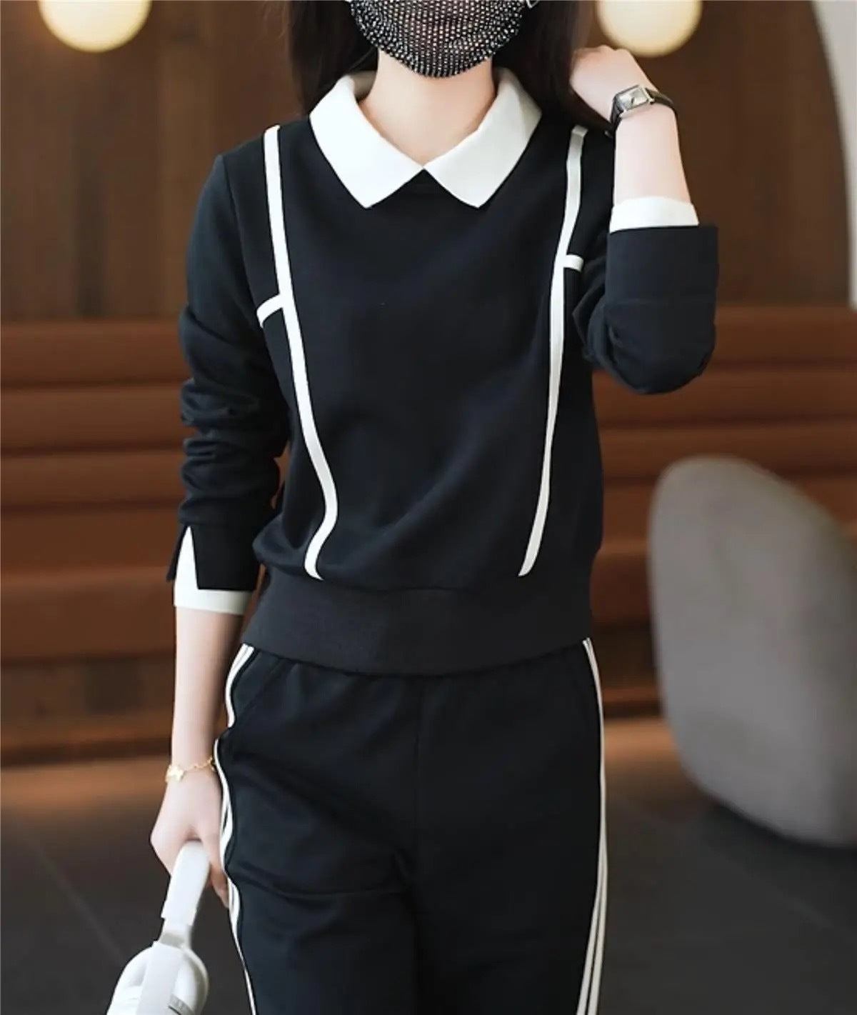 Two piece set for women casual breathable with long sleeves