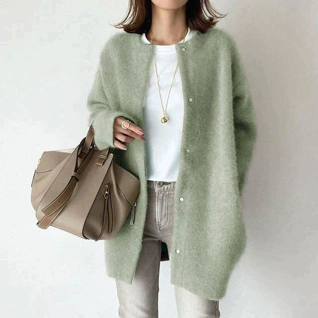 Long-sleeved cardigan with buttons